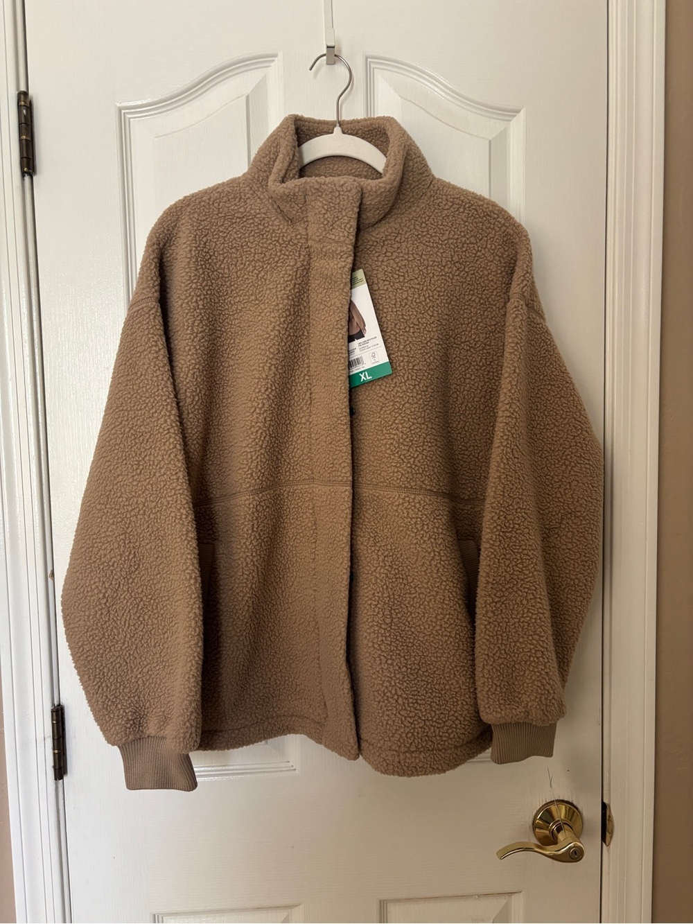 Mondetta Taupe/Brown Teddy Fleece Jacket